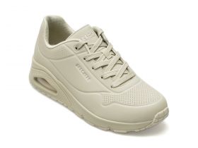 Pantofi sport SKECHERS bej, UNO, din piele ecologica