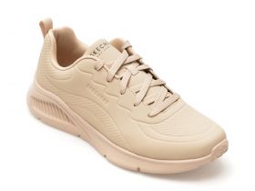 Pantofi sport SKECHERS bej, UNO LITE, din piele ecologica