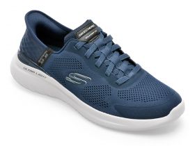 Pantofi sport SKECHERS bleumarin, BOUNDER 2.0, din piele ecologica