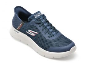 Pantofi sport SKECHERS bleumarin, GO WALK FLEX, din material textil