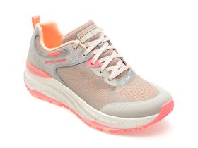 Pantofi sport SKECHERS gri, D LUX TRAIL, din material textil