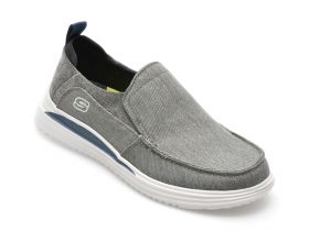 Pantofi sport SKECHERS gri, PROVEN, din material textil