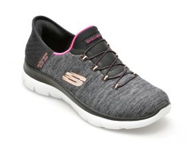 Pantofi sport SKECHERS gri, SUMMITS, din material textil