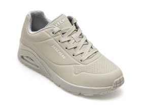 Pantofi sport SKECHERS gri, UNO, din piele ecologica