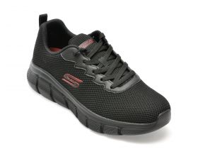 Pantofi sport SKECHERS negri, BOBS B FLEX, din material textil