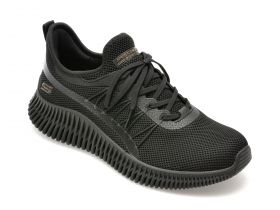 Pantofi sport SKECHERS negri, BOBS GEO, din material textil