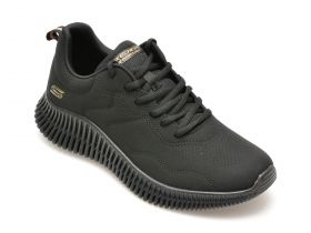 Pantofi sport SKECHERS negri, BOBS GEO, din piele ecologica