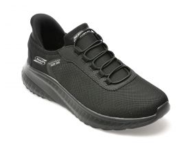 Pantofi sport SKECHERS negri, BOBS SQUAD CHAOS, din material textil