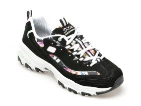 Pantofi sport SKECHERS negri, D LITES, din piele ecologica