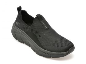 Pantofi sport SKECHERS negri, D LUX WALKER 2.0, din material textil