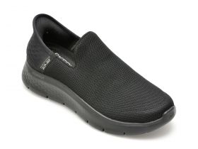 Pantofi sport SKECHERS negri, GO WALK FLEX, din material textil