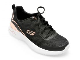 Pantofi sport SKECHERS negri, SKECH-AIR DYNAMIGHT, din material textil