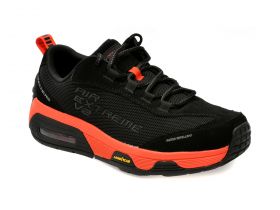 Pantofi sport SKECHERS negri, SKECH-AIR EXTREME V2, din piele intoarsa