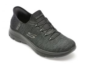 Pantofi sport SKECHERS negri, SUMMITS, din material textil