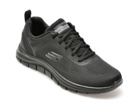 Pantofi sport SKECHERS negri, TRACK, din material textil