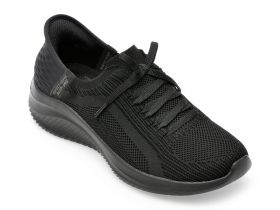 Pantofi sport SKECHERS negri, ULTRA FLEX 3.0, din piele ecologica