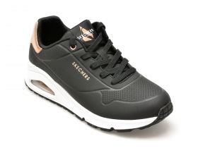 Pantofi sport SKECHERS negri, UNO, din piele ecologica