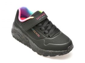 Pantofi sport SKECHERS negri, UNO LITE, din piele ecologica