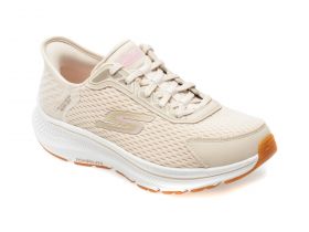 Pantofi sport SKECHERS nude, GO RUN CONSISTENT 2.0, din material textil