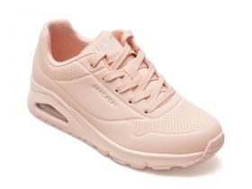 Pantofi sport SKECHERS roz, UNO, din piele ecologica