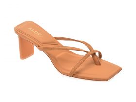 Papuci casual ALDO nude, 13741623, din piele ecologica