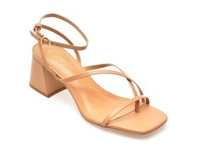 Sandale casual ALDO nude, 13655414, din piele naturala