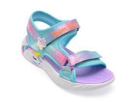 Sandale casual SKECHERS albastre, 302682L, din material textil