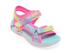 Sandale casual SKECHERS roz, 302682L, din material textil