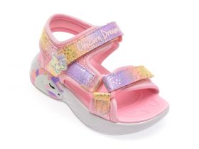 Sandale casual SKECHERS roz, 302682N, din material textil