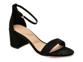 Sandale elegante ALDO negre, PRISTINE0011, din nabuc