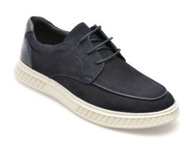 Mocasini OTTER bleumarin, 4193, din nabuc