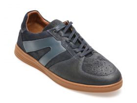 Pantofi casual GRYXX bleumarin, 33808, din piele intoarsa