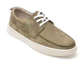 Pantofi casual GRYXX kaki, 66260, din nabuc
