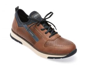 Pantofi casual RIEKER maro, B2053, din piele ecologica