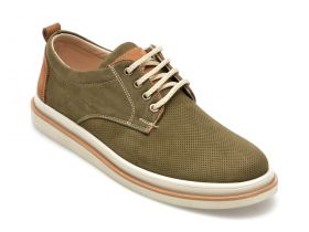 Pantofi OTTER kaki, 2131, din nabuc