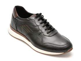 Pantofi OTTER negri, 231107, din piele naturala
