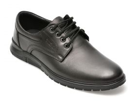 Pantofi OTTER negri, 555, din piele naturala