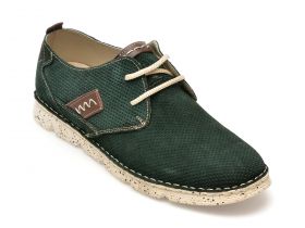 Pantofi OTTER verzi, 2818, din nabuc
