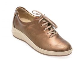 Pantofi SUAVE bronz, 13013GT, din piele naturala