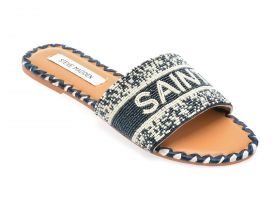 Papuci casual Steve Madden bleumarin, VERAH, din material textil