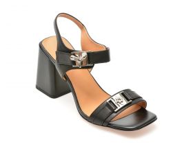 Sandale casual EPICA negre, S32A1, din piele naturala