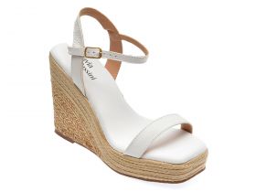 Sandale casual FLAVIA PASSINI albe, 358402, din piele naturala