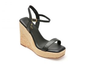 Sandale casual FLAVIA PASSINI negre, 358402, din piele naturala