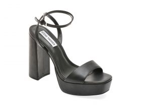 Sandale casual Steve Madden negre, LESA, din piele ecologica