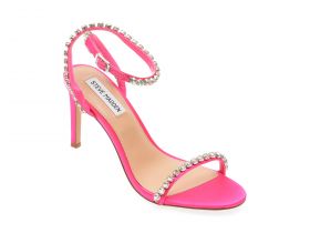 Sandale elegante Steve Madden fucsia, JAZZY, din material textil