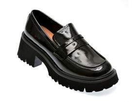 Mocasini casual FLAVIA PASSINI negri, V105D11, din piele naturala