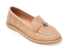 Mocasini casual GRYXX bej, 617871, din piele intoarsa