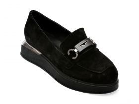 Mocasini casual GRYXX negri, 381352, din piele intoarsa