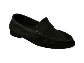 Mocasini casual GRYXX negri, 47204, din piele intoarsa