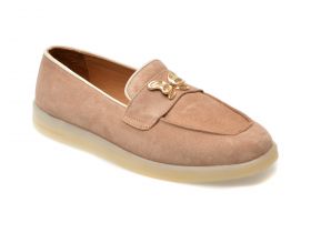 Mocasini casual GRYXX nude, 100173, din piele intoarsa